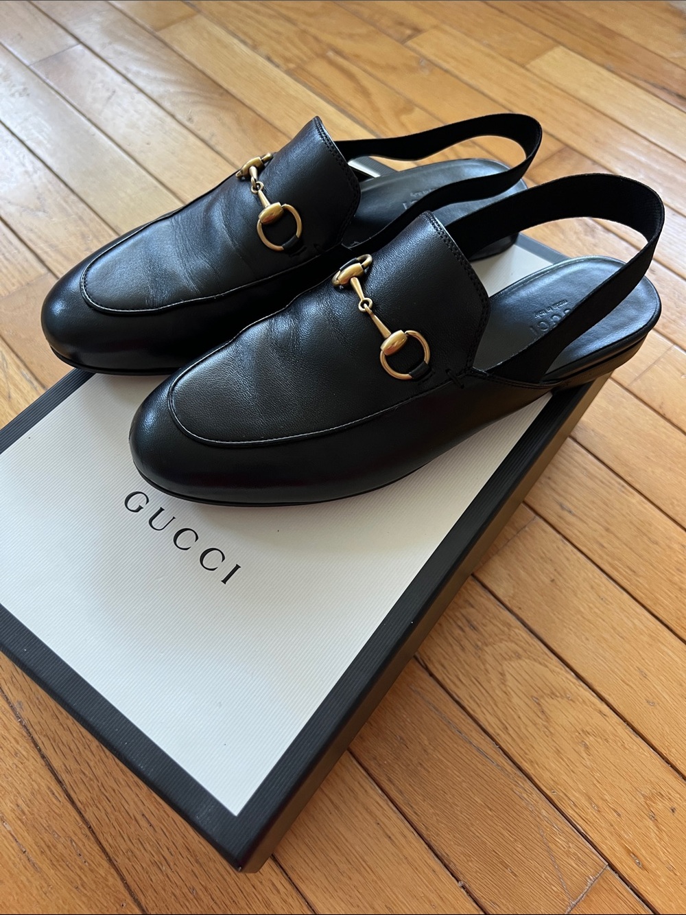 Gucci Princeton Leather Slingback Mules